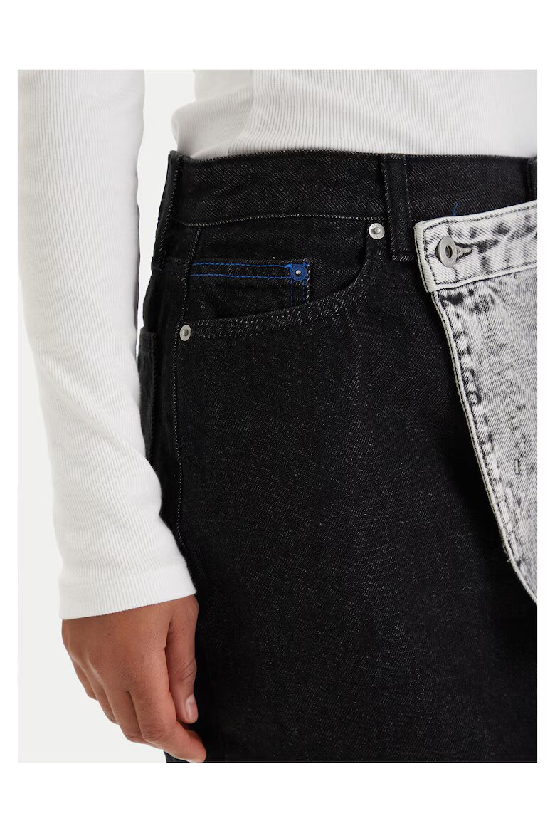 KARL LAGERFELD JEANS Дънкова пола сива памук цип