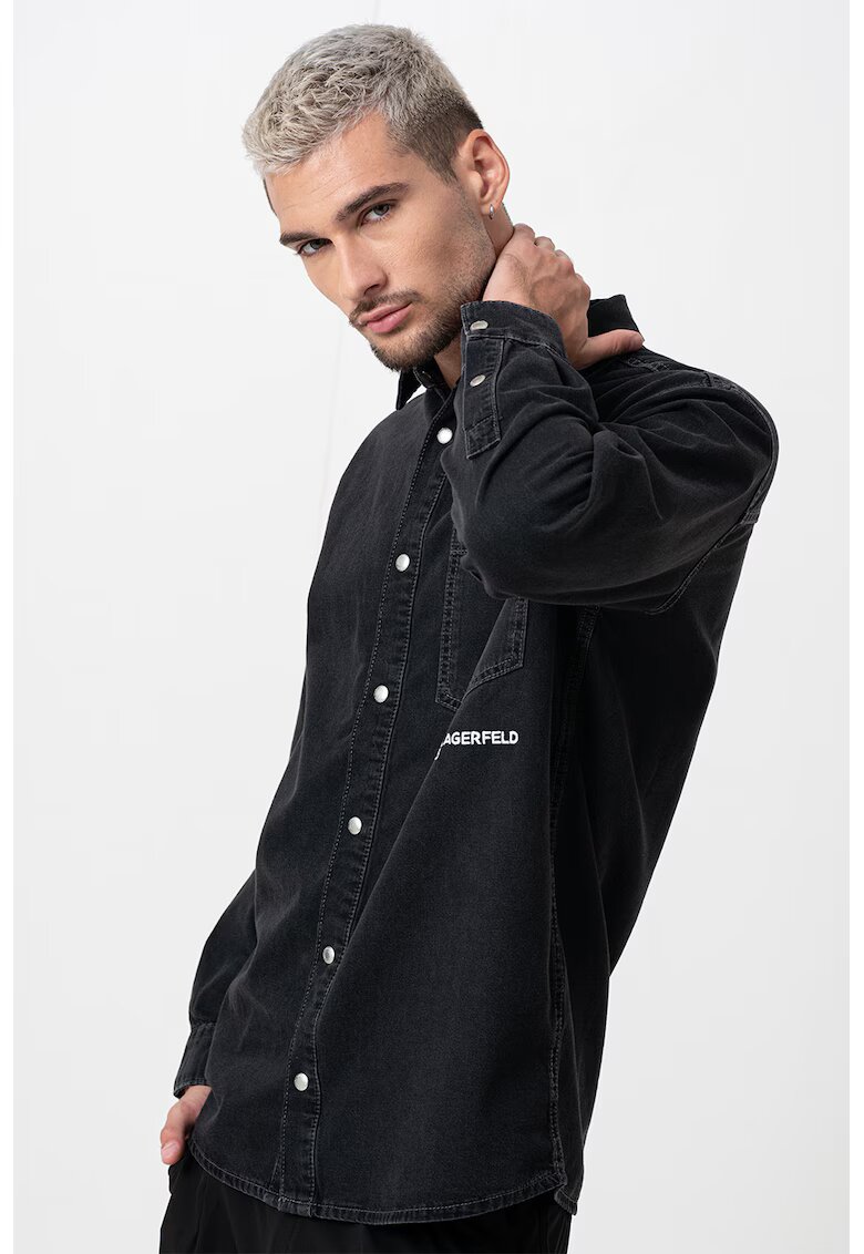 KARL LAGERFELD JEANS Дънкова риза с лого