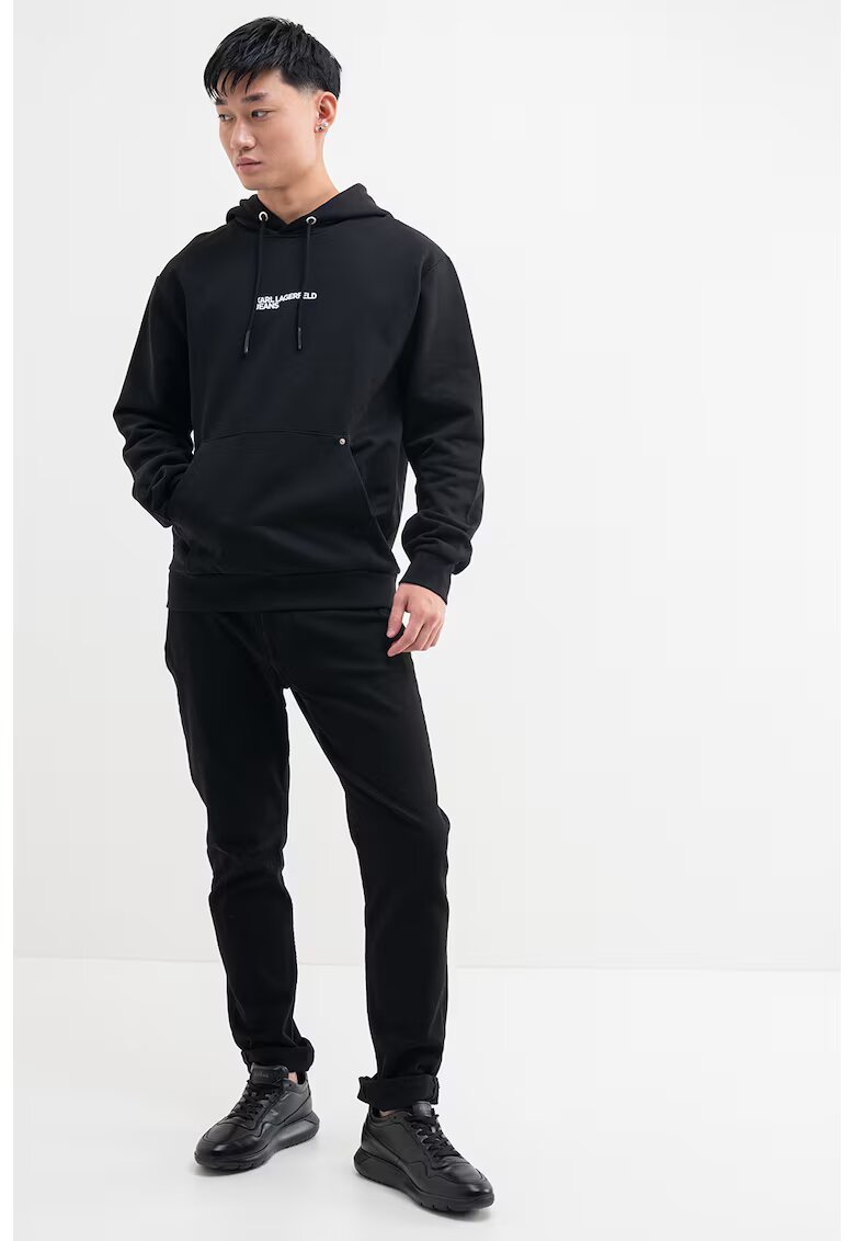 KARL LAGERFELD JEANS Худи с лого и джоб кенгуру