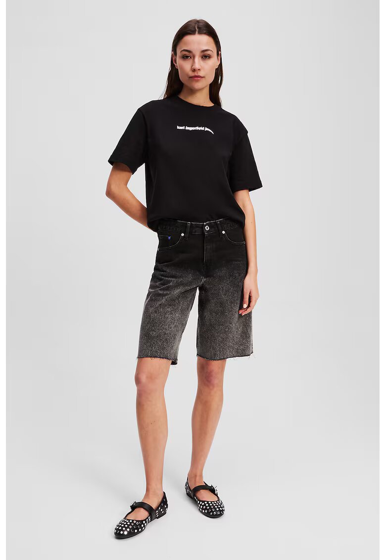 KARL LAGERFELD JEANS Къси дънки със захабен ефект
