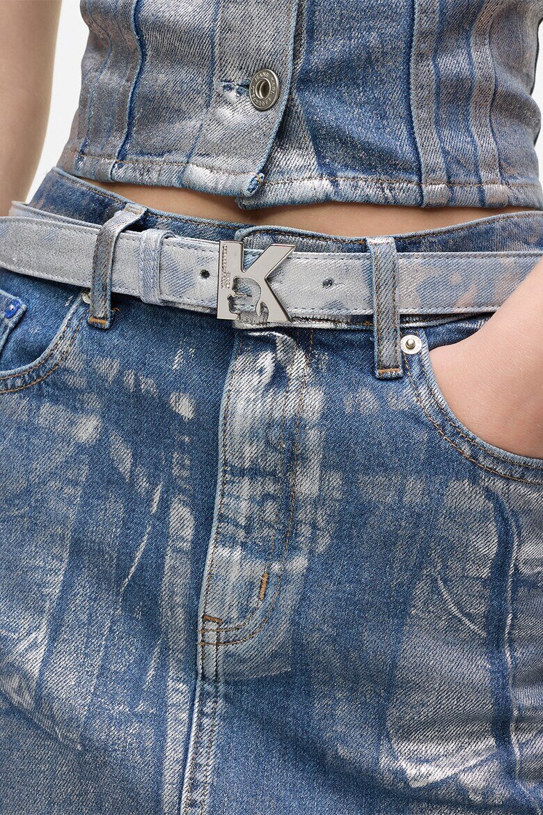 KARL LAGERFELD JEANS Колан с монограм Бледо синьо