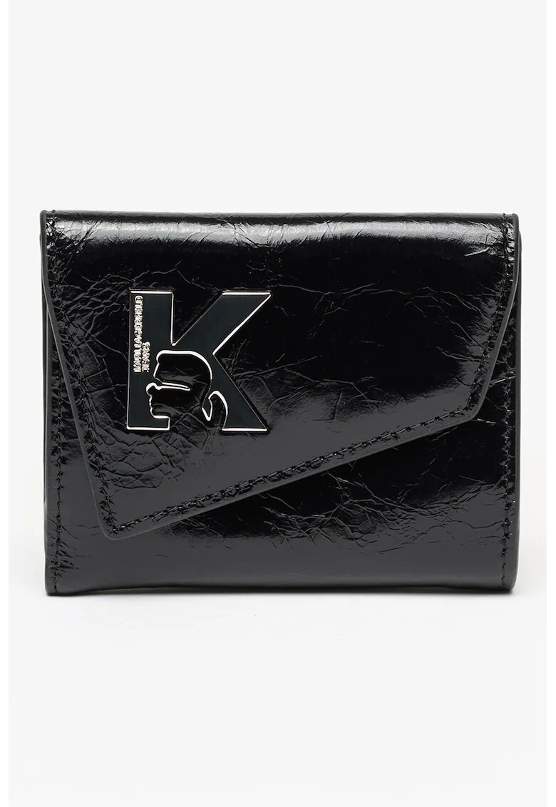 KARL LAGERFELD JEANS Кожен портфейл Geo с метално лого