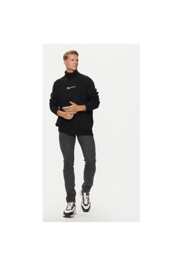 KARL LAGERFELD JEANS Мъжка блуза - 304252150 - Мериносова вълна/Акрил - Черна
