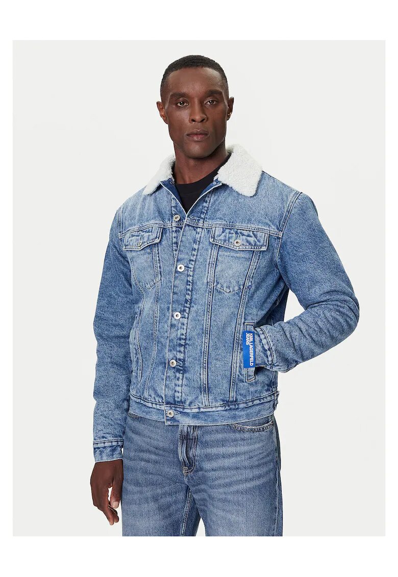 KARL LAGERFELD JEANS Мъжко дънково яке синьо