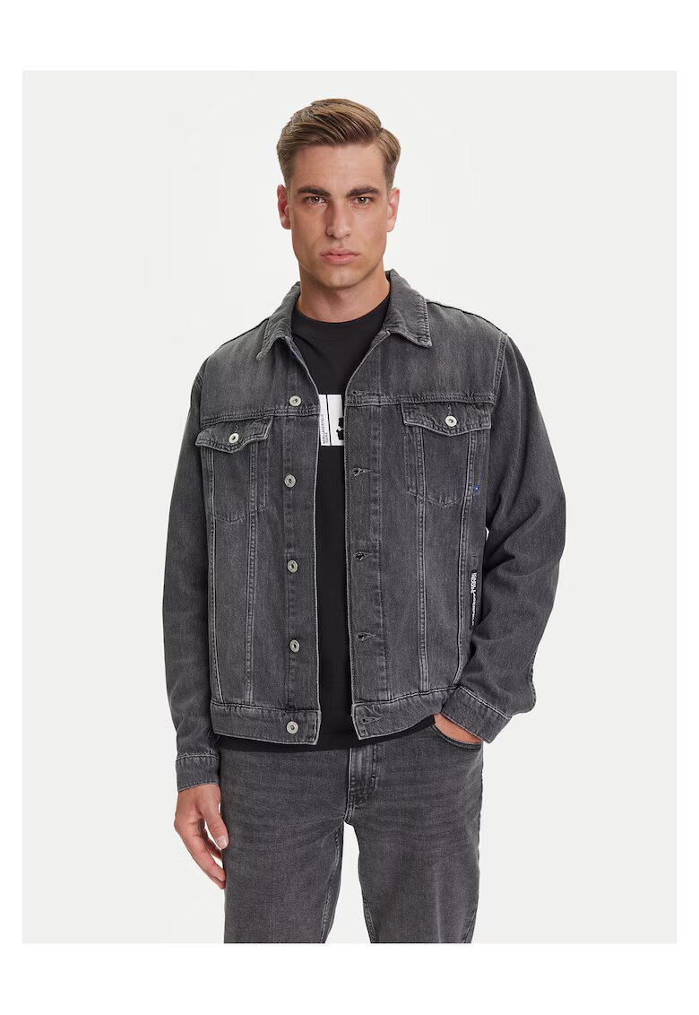 KARL LAGERFELD JEANS Мъжко дънково яке сиво