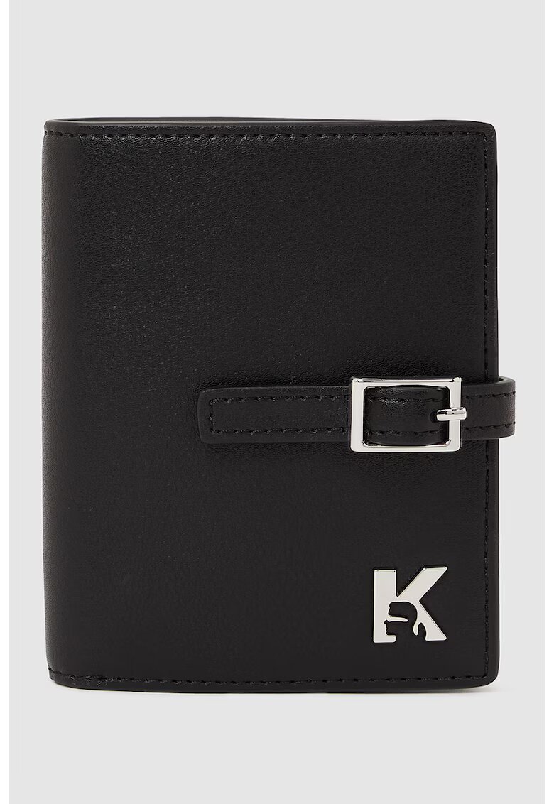 KARL LAGERFELD JEANS Портфейл от еко кожа с двойно прегъване - Черен