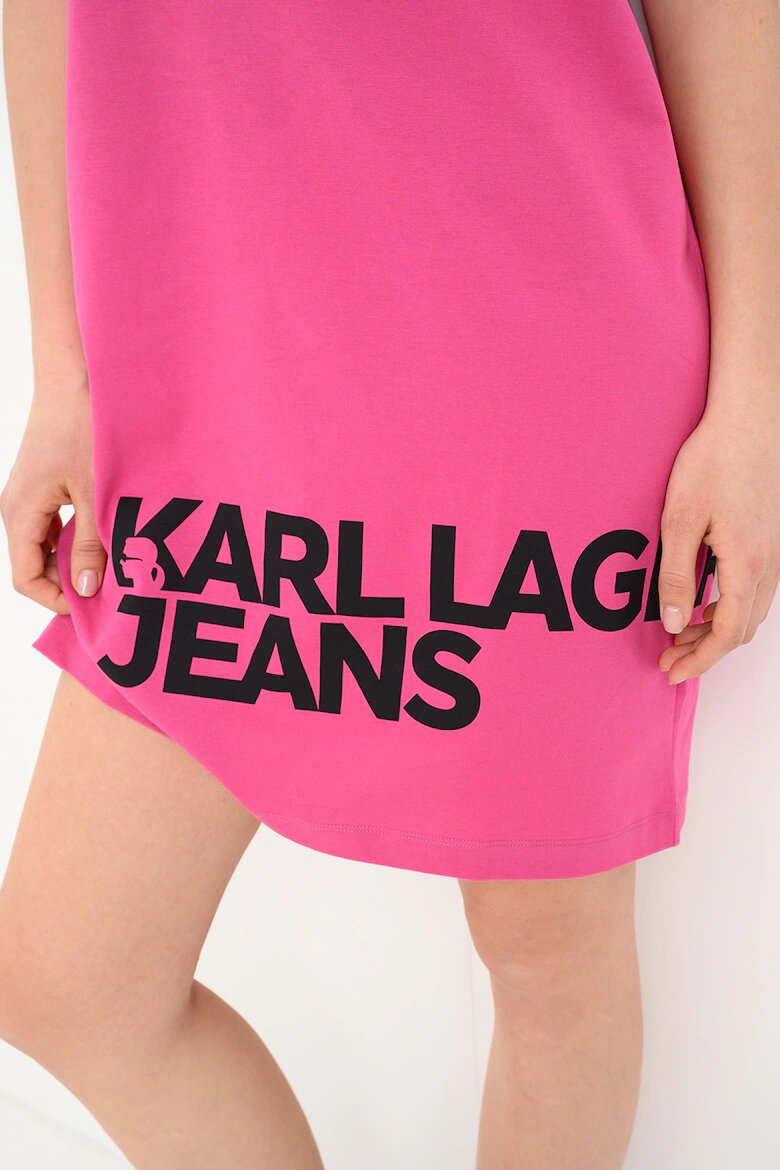 KARL LAGERFELD JEANS Рокля-тениска с лого Фуксия