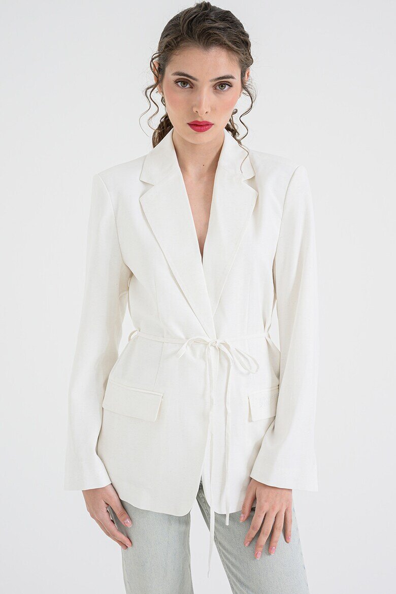 KARL LAGERFELD JEANS Сако с връзка Бял