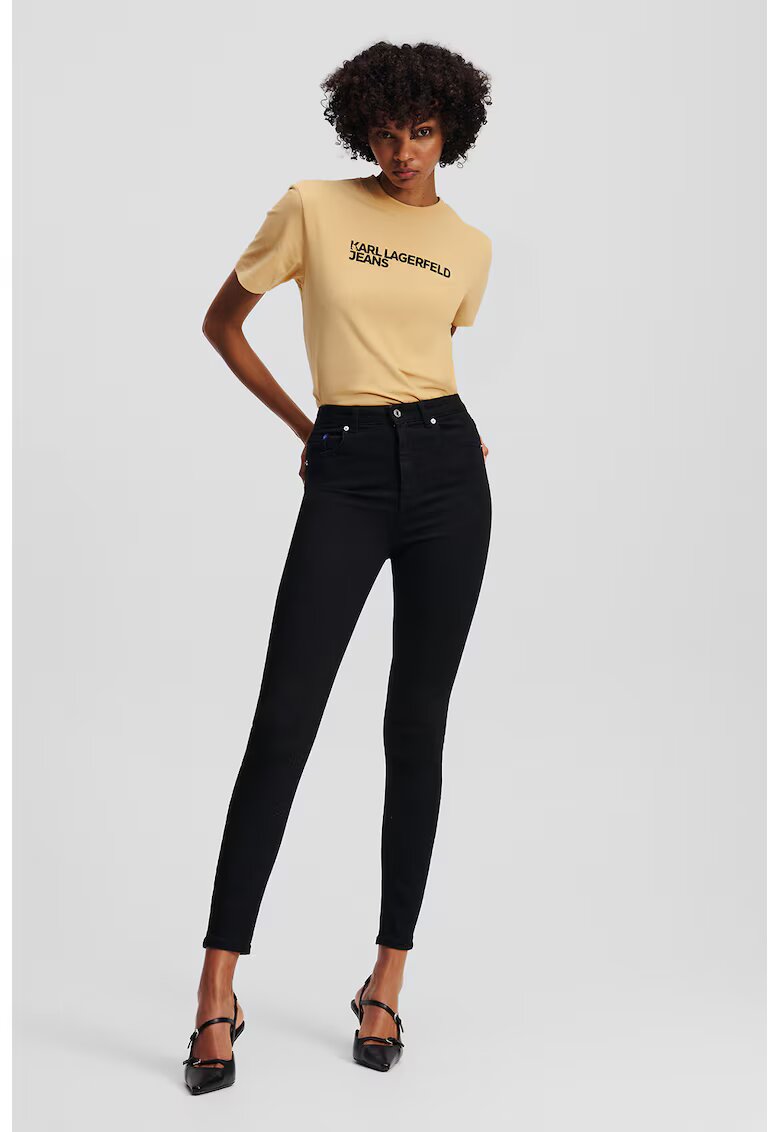 KARL LAGERFELD JEANS Скини дънки над глезена с висока талия