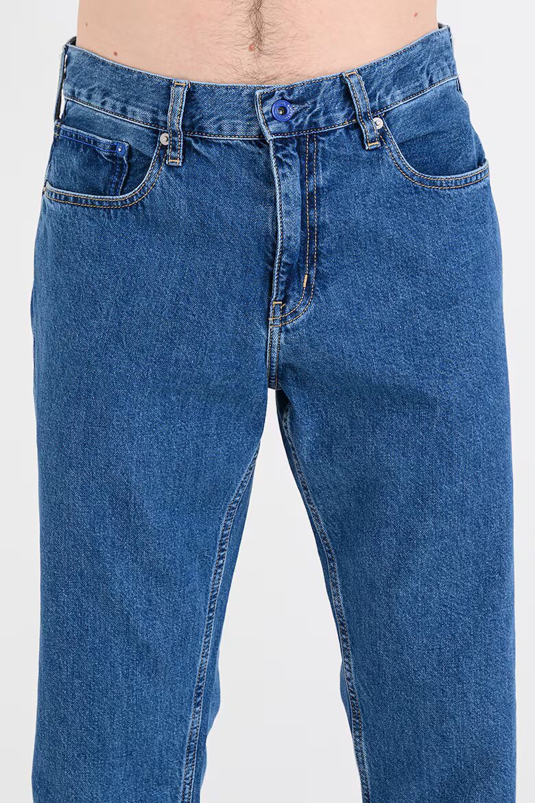 KARL LAGERFELD JEANS Скосени дънки с миди талия Син