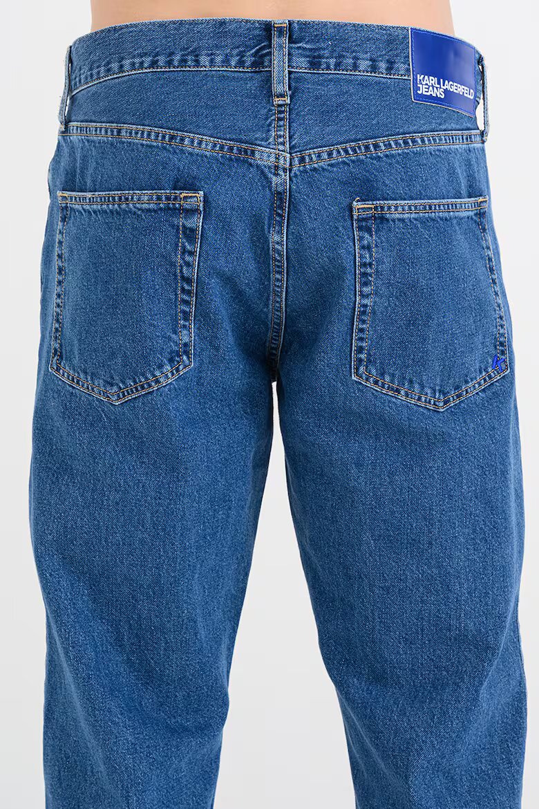 KARL LAGERFELD JEANS Скосени дънки с миди талия Син