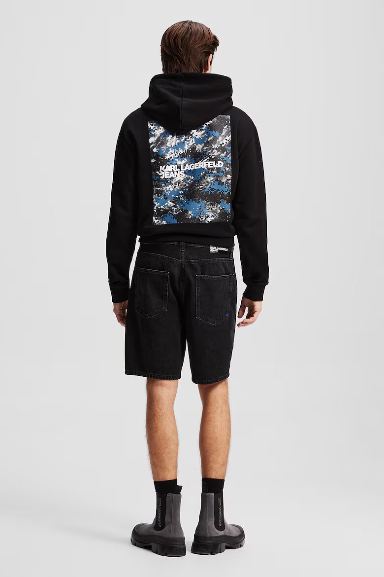 KARL LAGERFELD JEANS Свободни къси дънки Черен