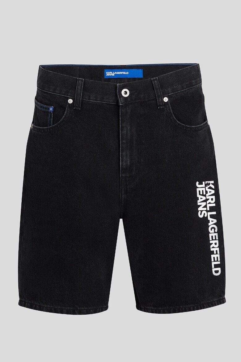 KARL LAGERFELD JEANS Свободни къси дънки Черен