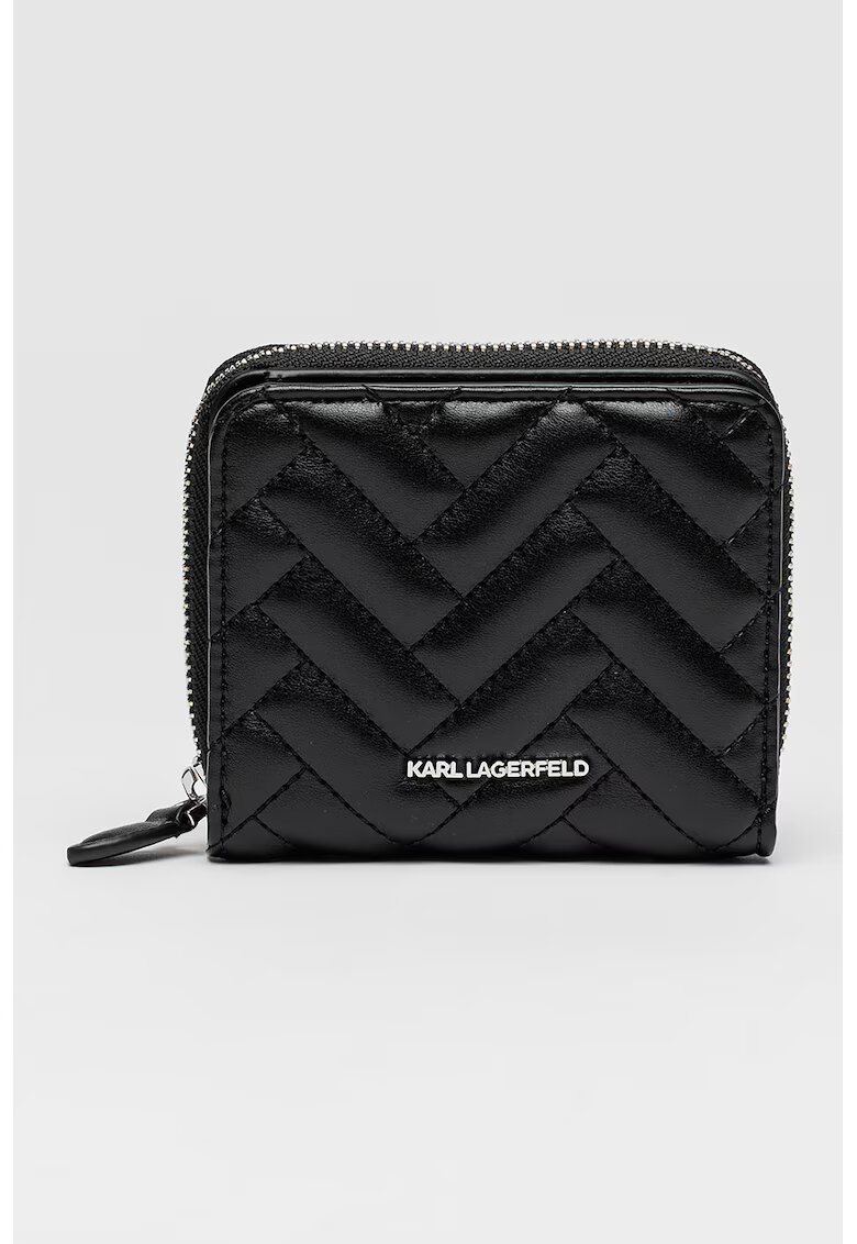 Karl Lagerfeld Капитонирано портмоне Brick от еко кожа с цип