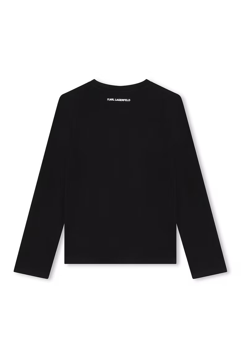 KARL LAGERFELD KIDS Блуза с лого Бял/Черен