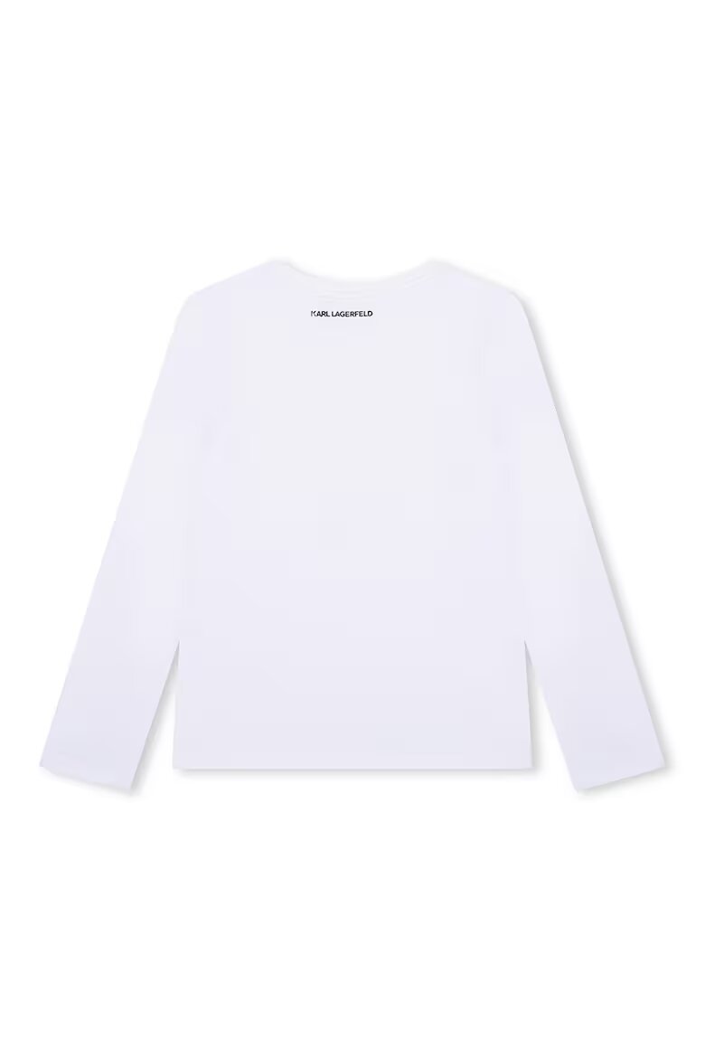 KARL LAGERFELD KIDS Блуза с лого Бял/Избеляло черно