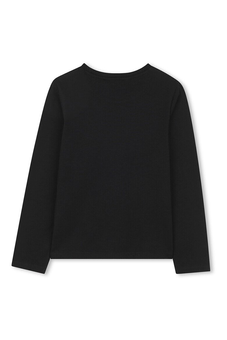 KARL LAGERFELD KIDS Блуза с памук с лого Бял/Черен