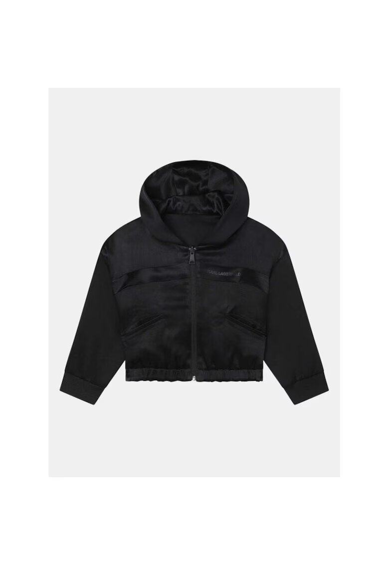 KARL LAGERFELD KIDS Блуза за момиче - 303044619 - Полиестер/Вискоза - 164 см - Черна