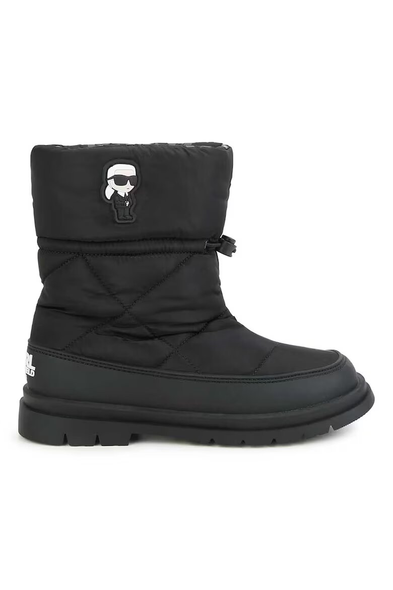 KARL LAGERFELD KIDS Боти с връзка за регулиране Черен