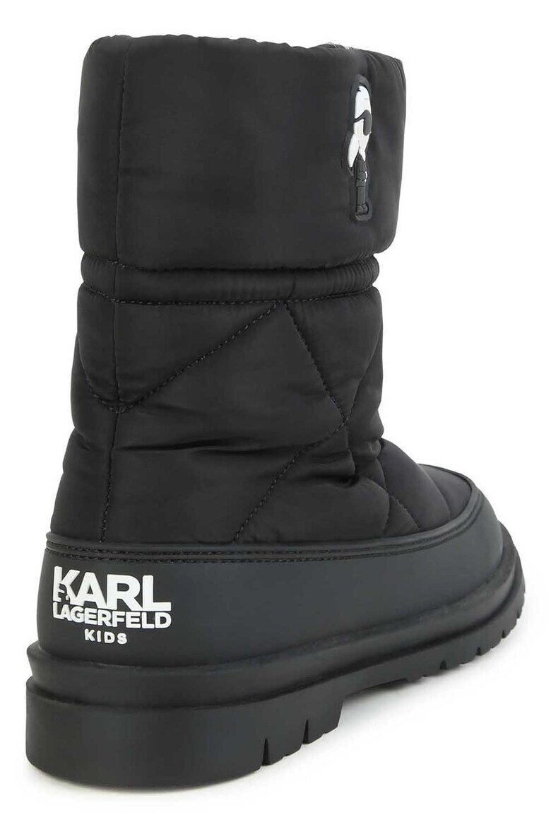 KARL LAGERFELD KIDS Боти с връзка за регулиране Черен
