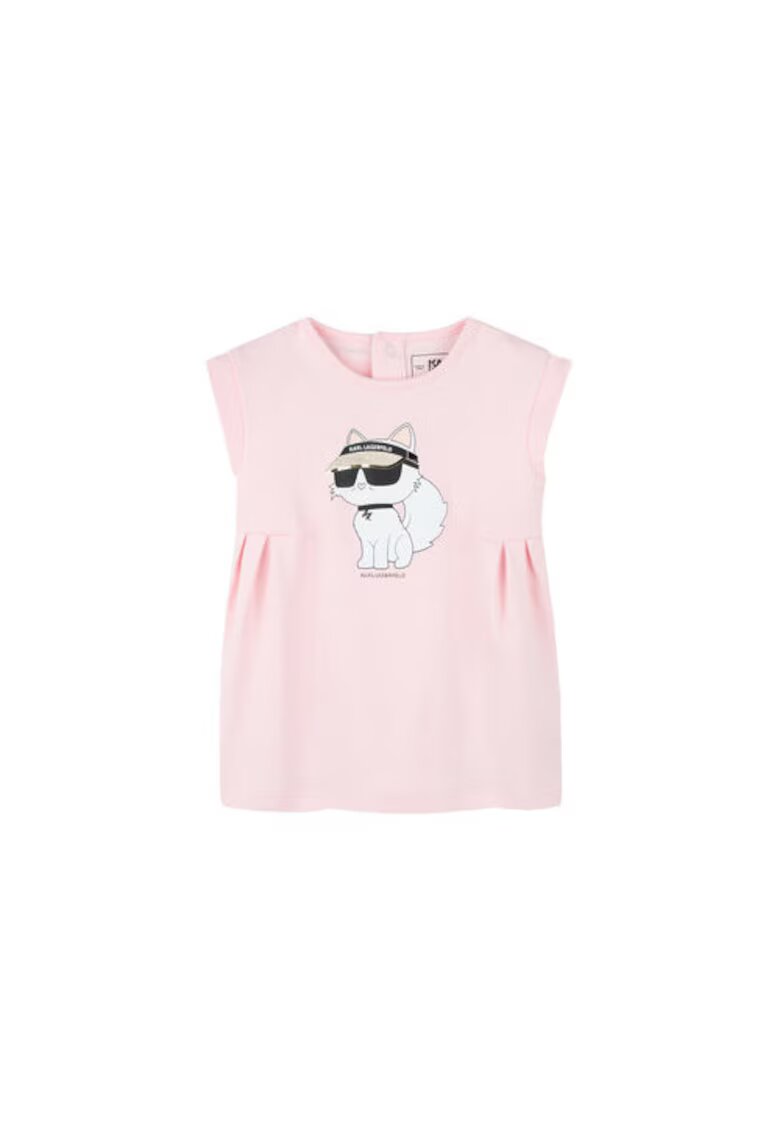 KARL LAGERFELD KIDS Детска рокля за момиче Karl Lagerfeld - Z30510 475 - Органичен памук - 1 година - Розова