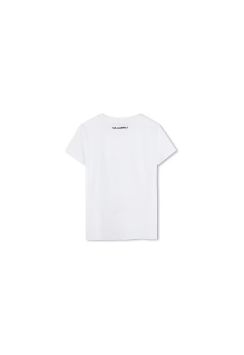 KARL LAGERFELD KIDS Детска тениска Karl Lagerfeld за момичета - Z30494 10 - Памук/Модал - Бяла