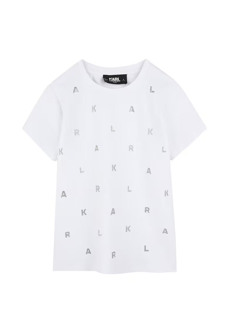 KARL LAGERFELD KIDS Детска тениска Karl Lagerfeld за момичета - Z30571 10 - Органичен памук/модал - Бяла