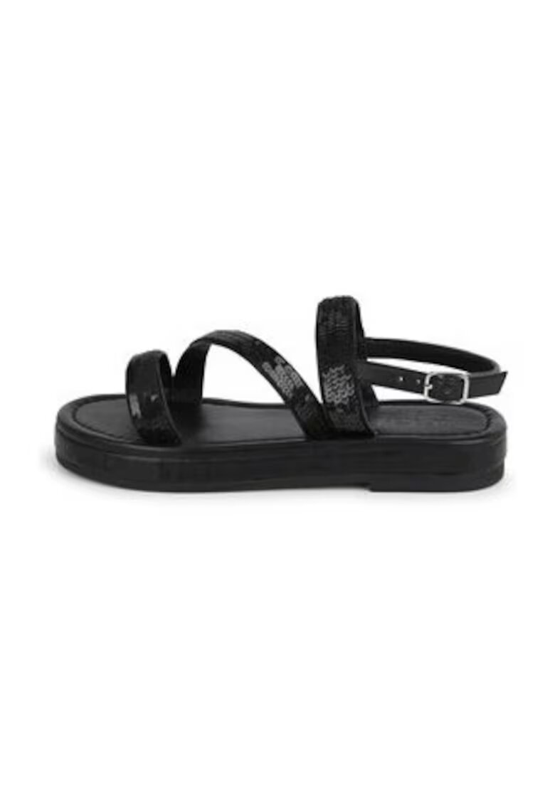 KARL LAGERFELD KIDS Детски дамски сандали Karl Lagerfeld - 303669300 - Екокожа - Черни