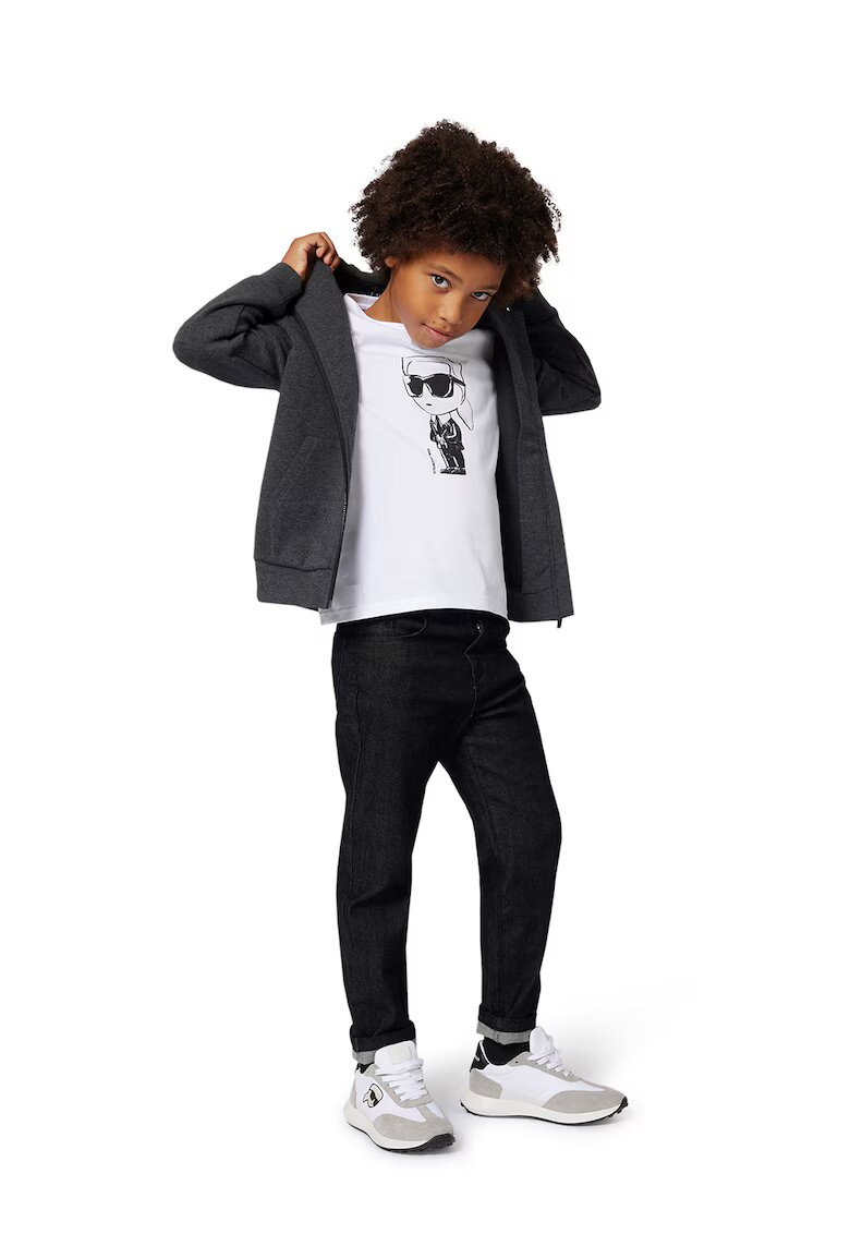 KARL LAGERFELD KIDS Худи с цип и лого