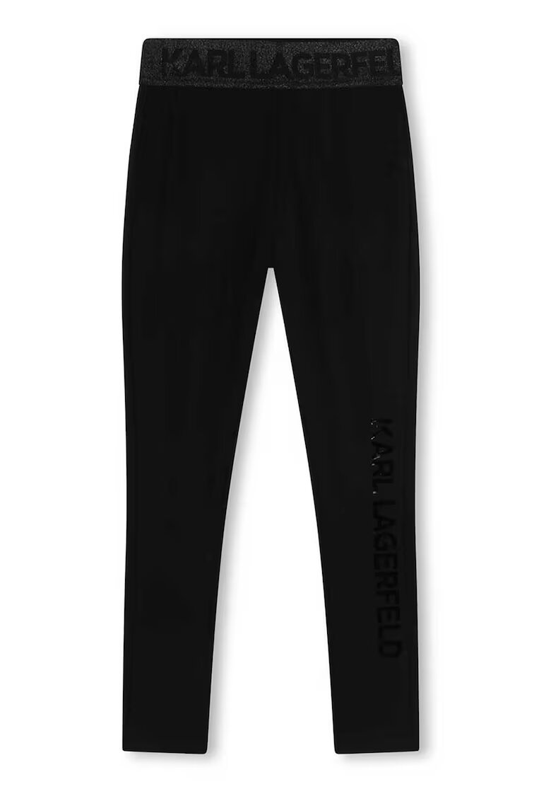 KARL LAGERFELD KIDS Клинове с лого лента - Черни - 138 см