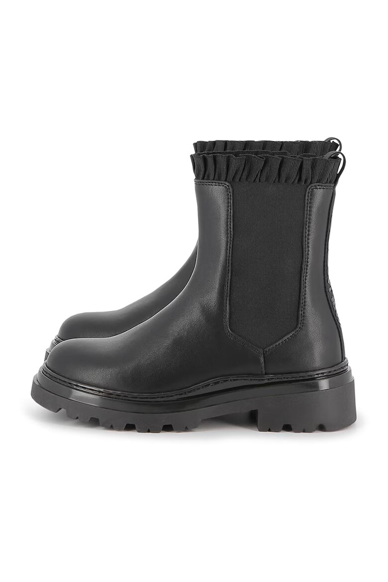 KARL LAGERFELD KIDS Кожени боти Chelsea Черен