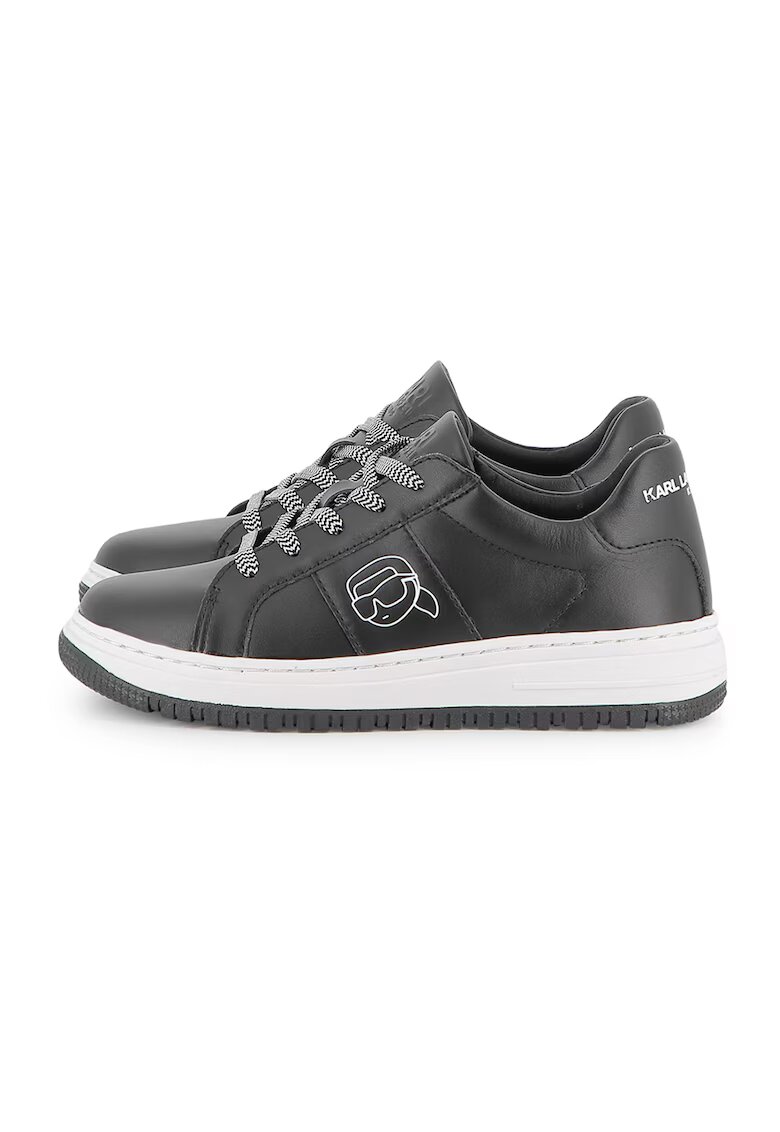 KARL LAGERFELD KIDS Кожени спортни обувки с лого