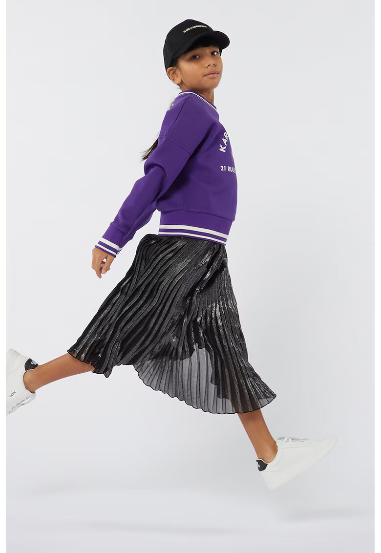 KARL LAGERFELD KIDS Плисирана пола с лого на талията