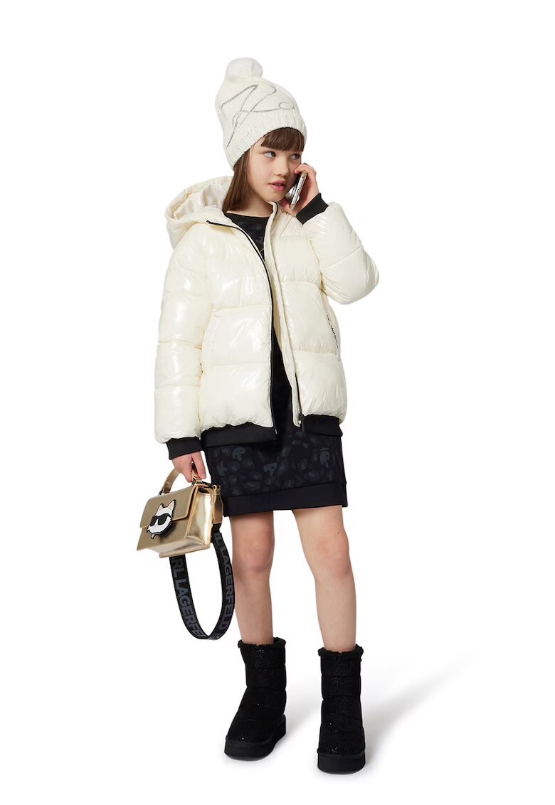 KARL LAGERFELD KIDS Права рокля с десен