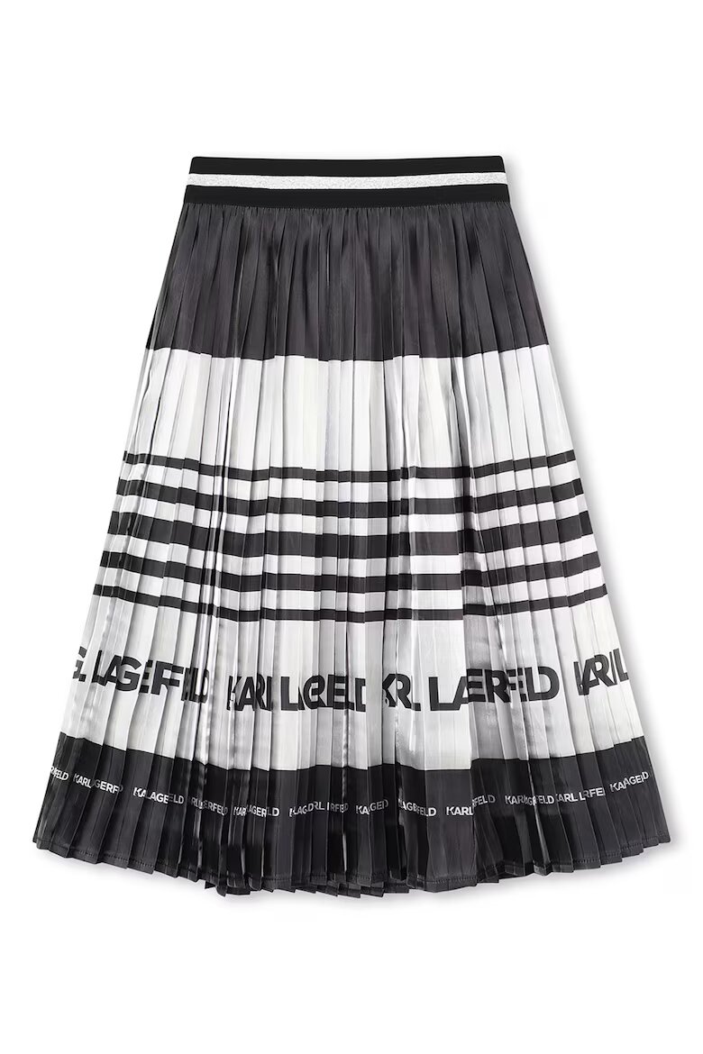 KARL LAGERFELD KIDS Разкроена пола с десен Бял/Антрацитно сиво