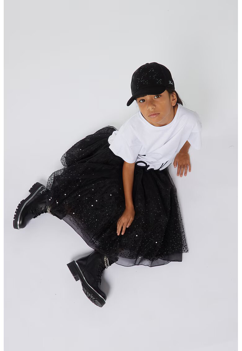 KARL LAGERFELD KIDS Разкроена пола с покритие от тюл