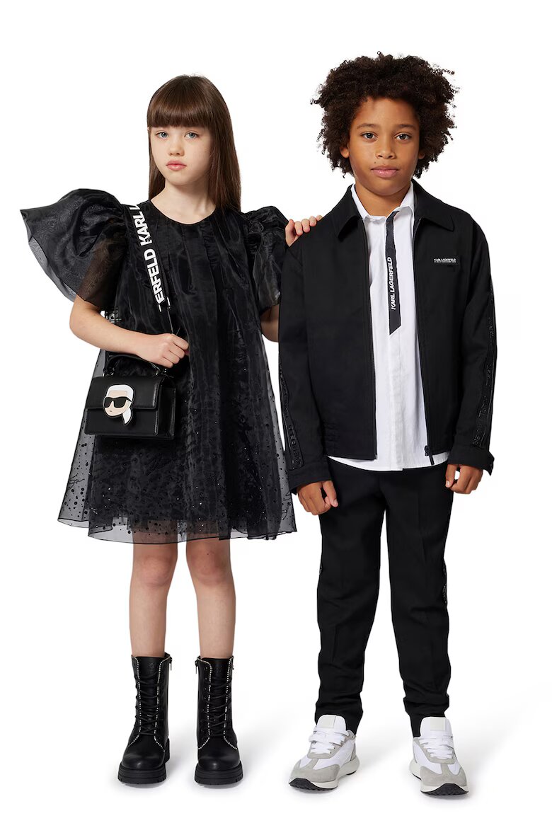 KARL LAGERFELD KIDS Риза с лого Бял