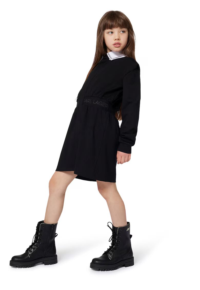 KARL LAGERFELD KIDS Рокля с контрастна яка