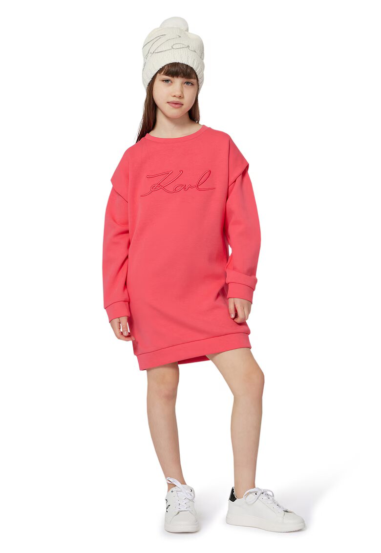 KARL LAGERFELD KIDS Рокля-суитшърт с лого