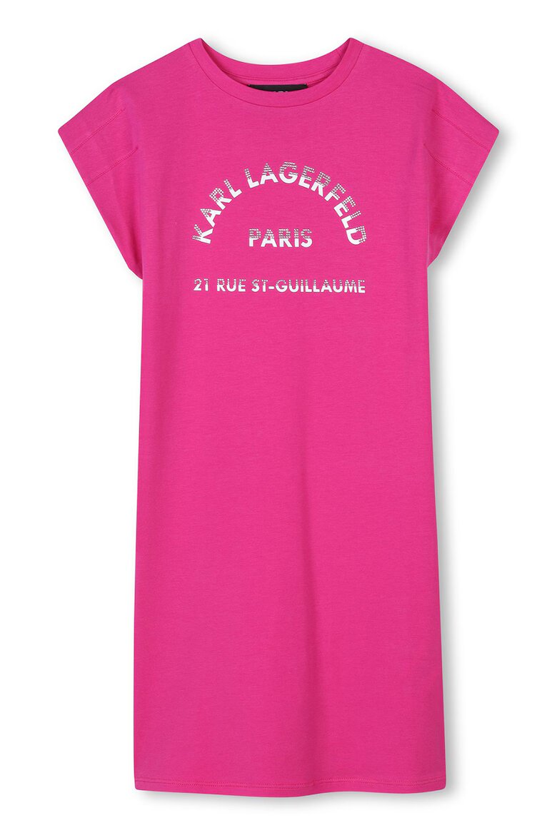 KARL LAGERFELD KIDS Рокля-тениска с модал Фуксия