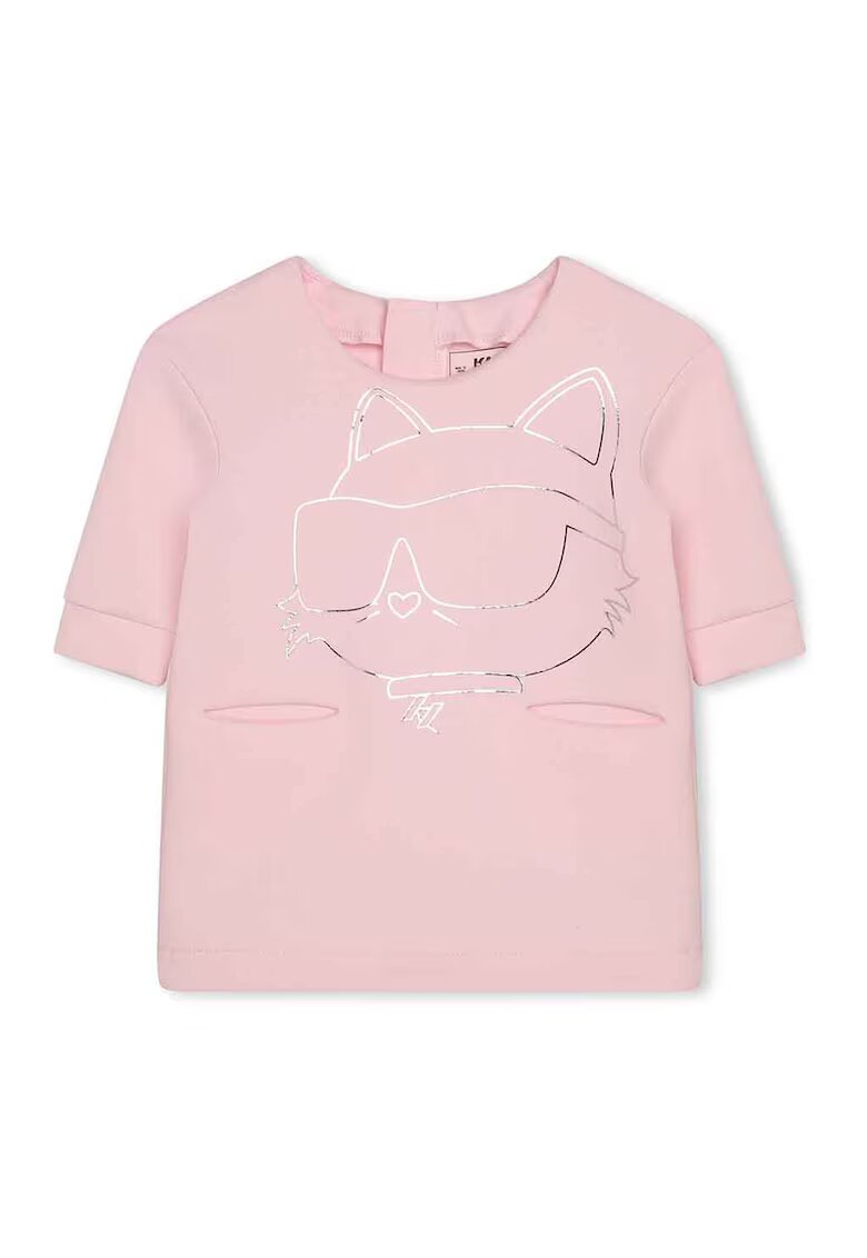KARL LAGERFELD KIDS Рокля тип тениска с лого