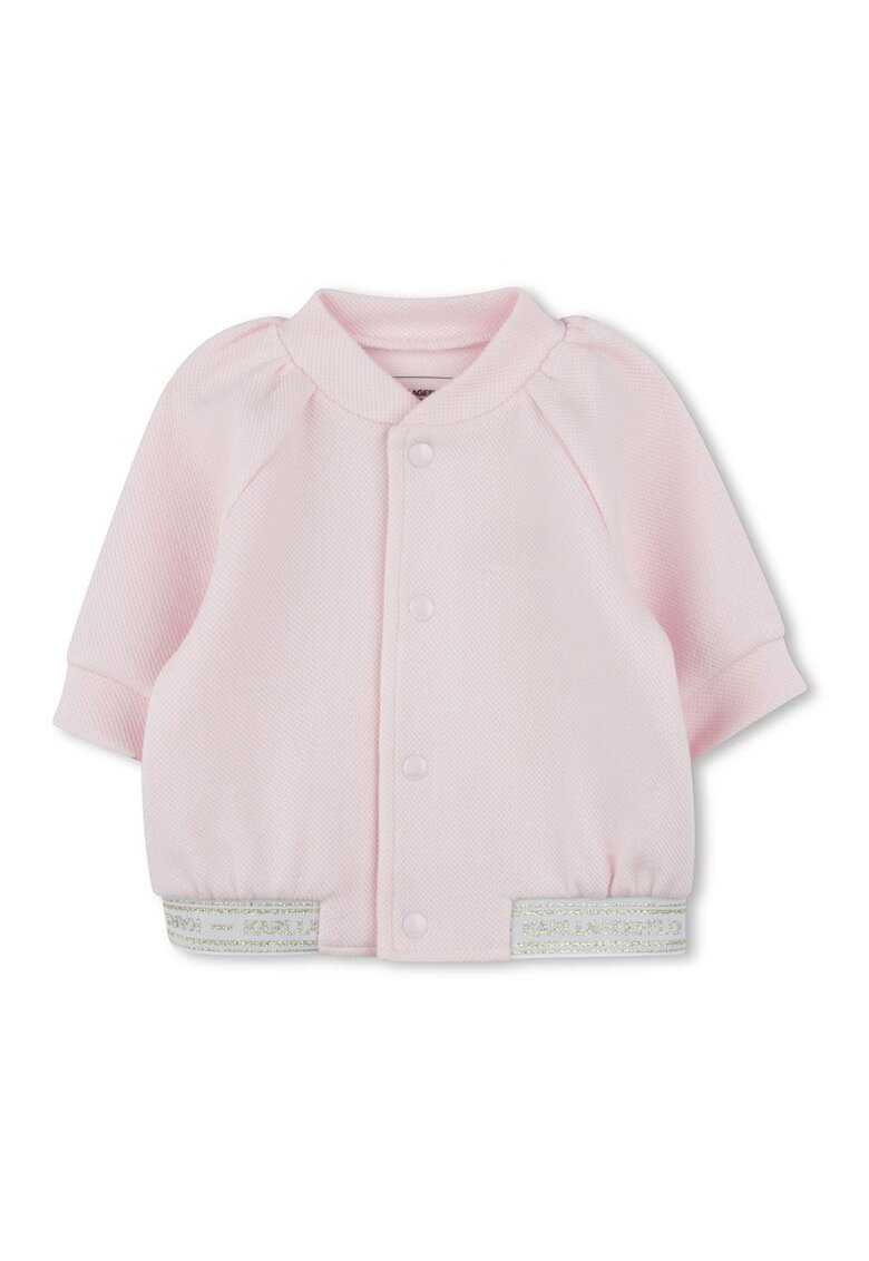 KARL LAGERFELD KIDS Спортен екип с фигурален принт - Бял/Бледо розово