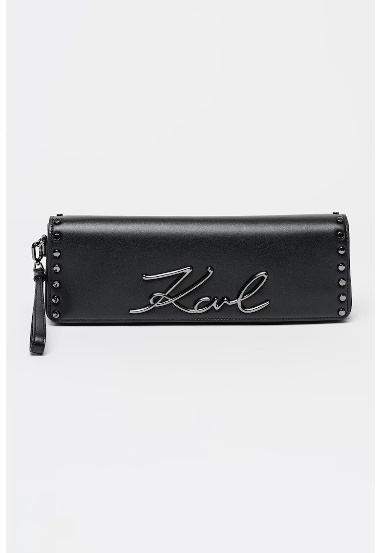 Karl Lagerfeld Клъч с лого Signature 2.0
