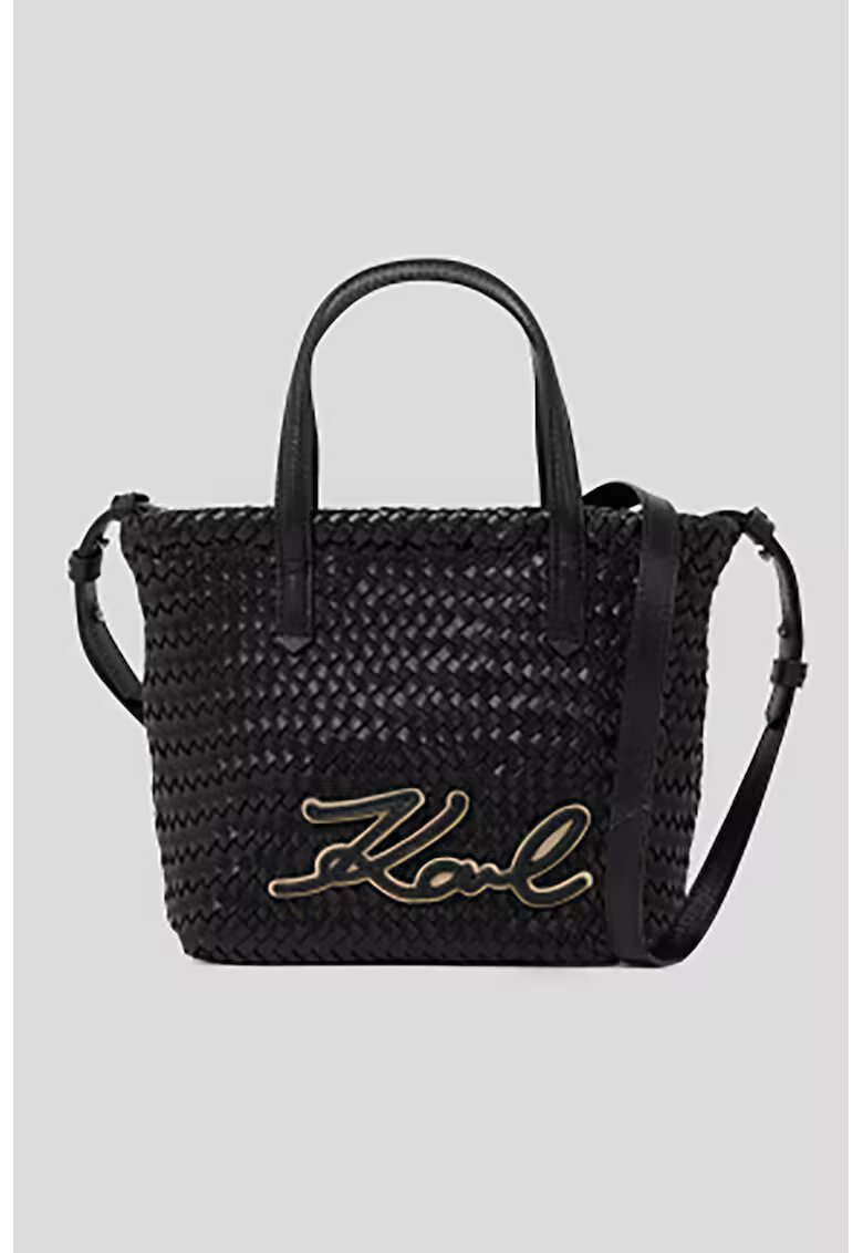 Karl Lagerfeld Кожена шопинг чанта с лого