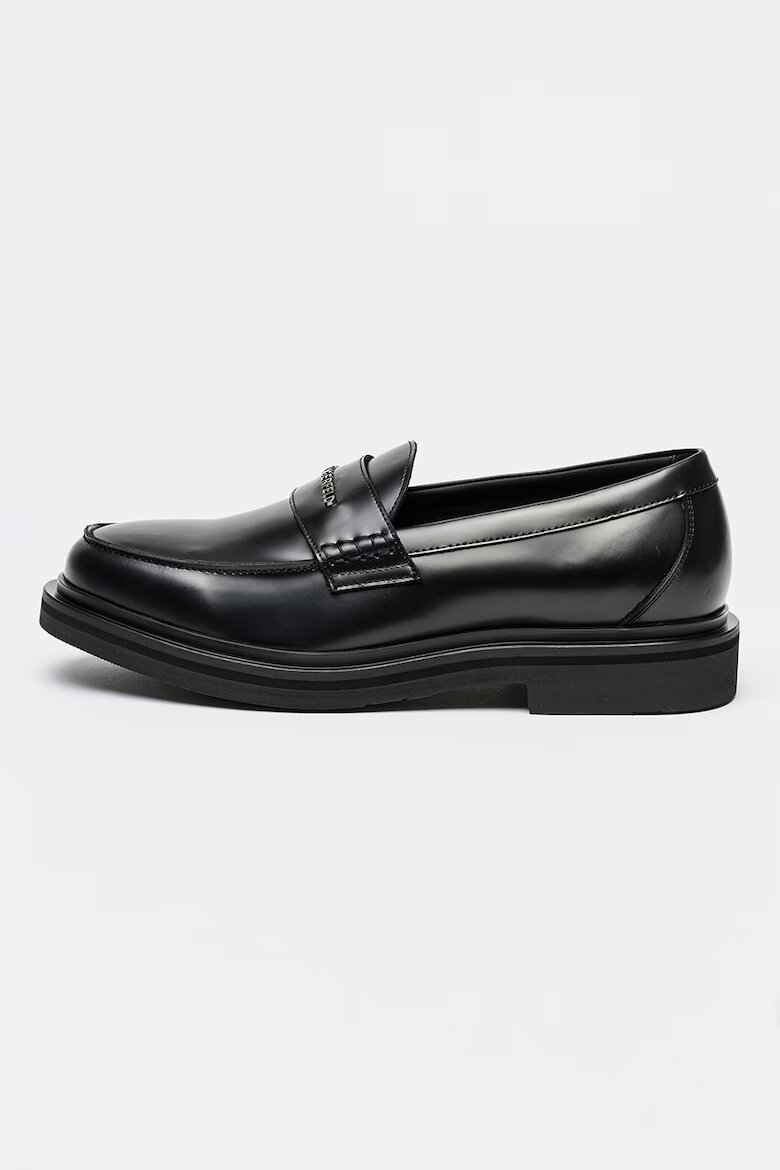 Karl Lagerfeld Кожени мокасини Keaton с лого Черен