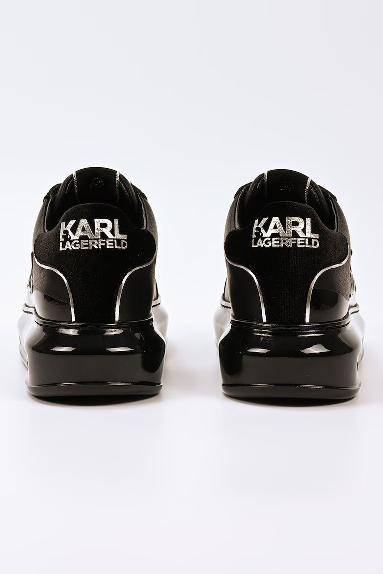 Karl Lagerfeld Кожени спортни обувки с лого Черен