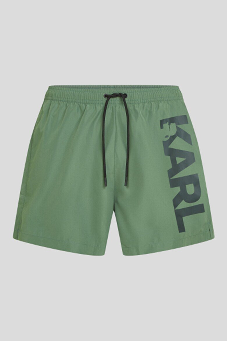 Karl Lagerfeld Плувни шорти с лого Зелен