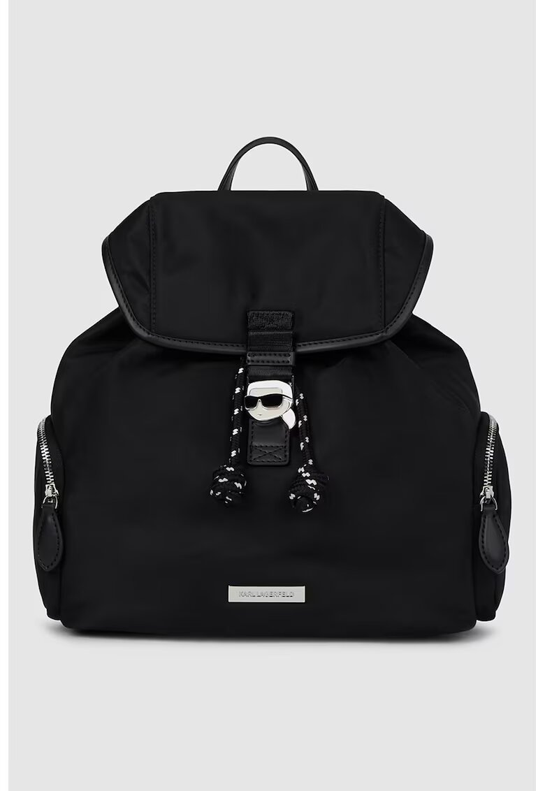 Karl Lagerfeld Раница Ikon с джобове с цип - Черен