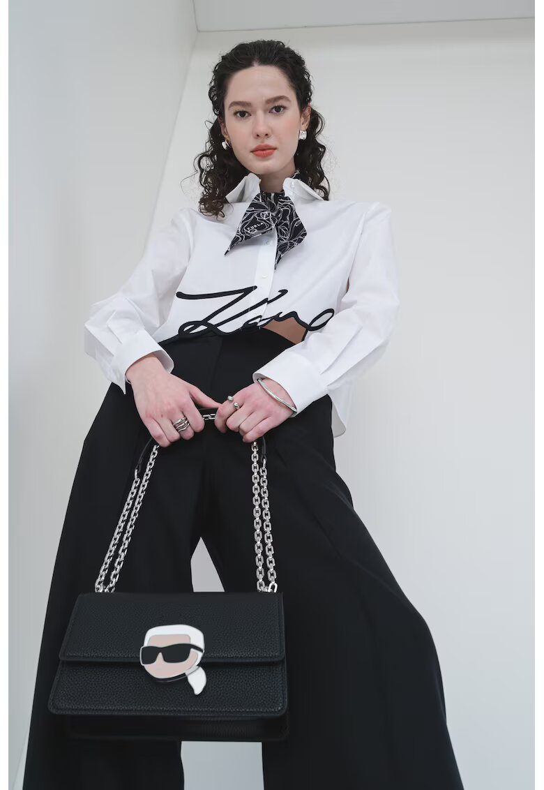 Karl Lagerfeld Риза от органичен памук с лого