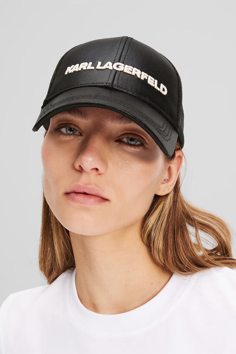 Karl Lagerfeld Шапка с извита козирка Черен